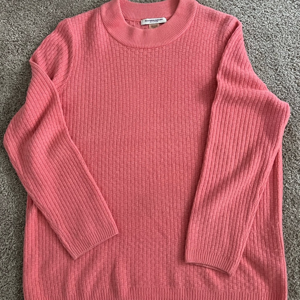 Allison Daley Coral Ribbed Sweater